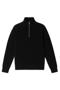 Black knitted Quarter Zipper