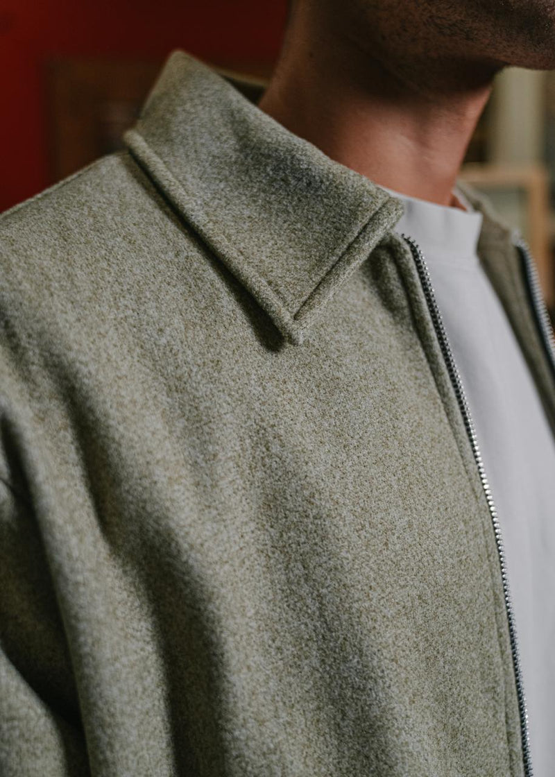 Pistachio Wool Jacket product-only mockup