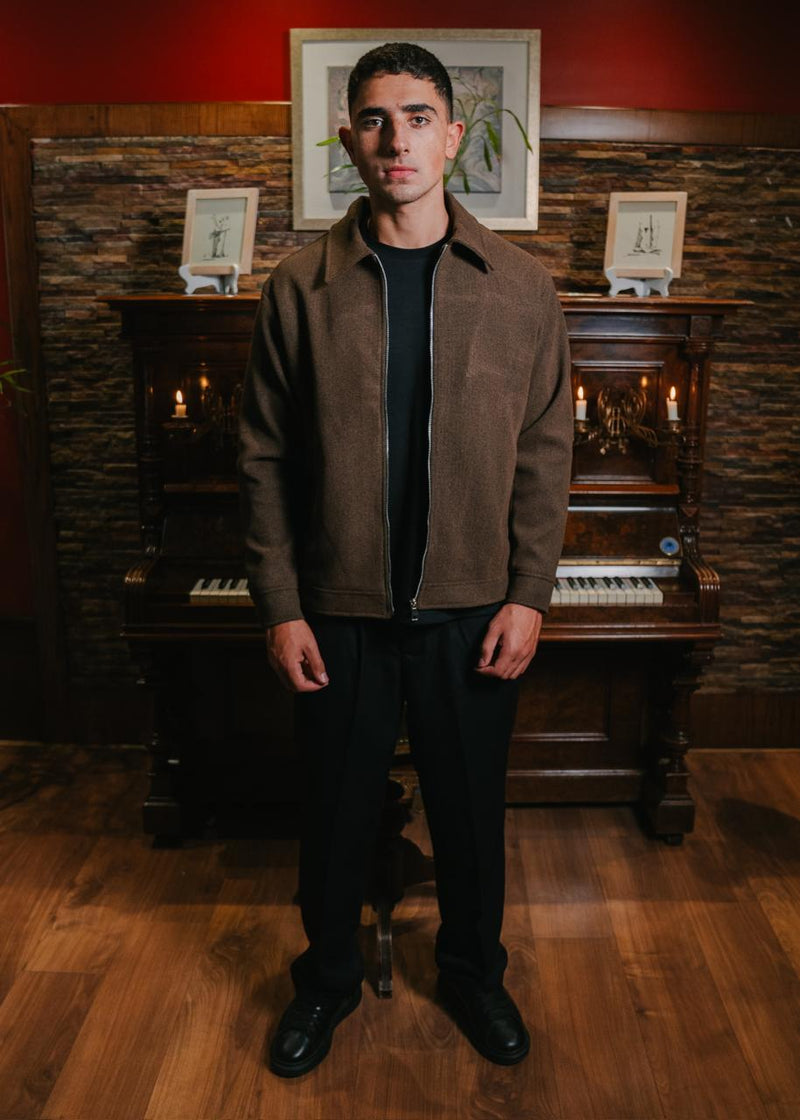 Brown Wool Jacket product-only mockup