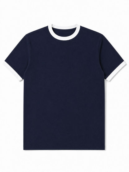 Navy Ringer Tee