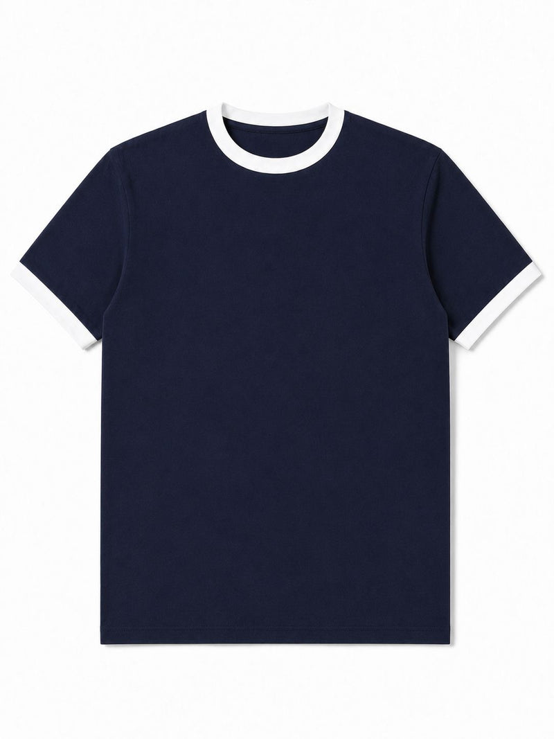 Navy Ringer Tee