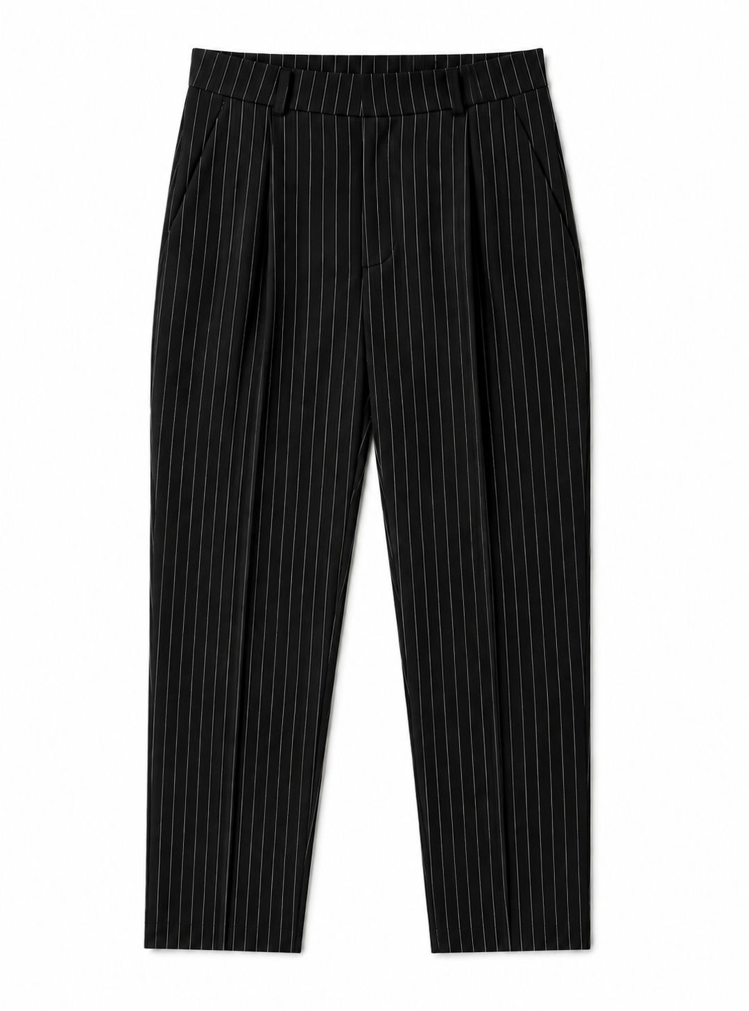 Black Pinstriped Pants