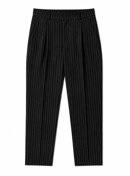 Black Pinstriped Pants