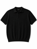 Black Knitted Polo
