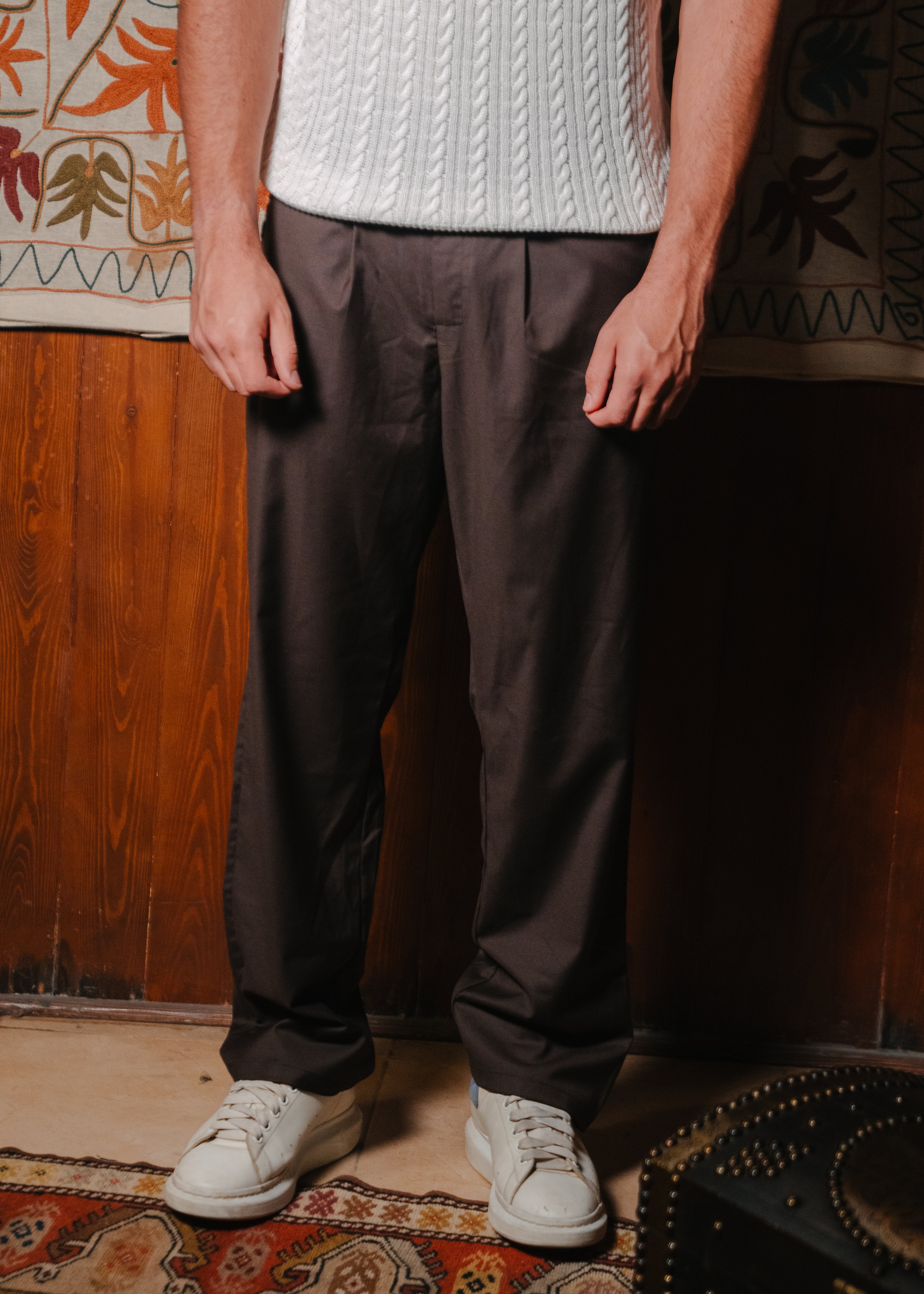 Brown Tailored Pants