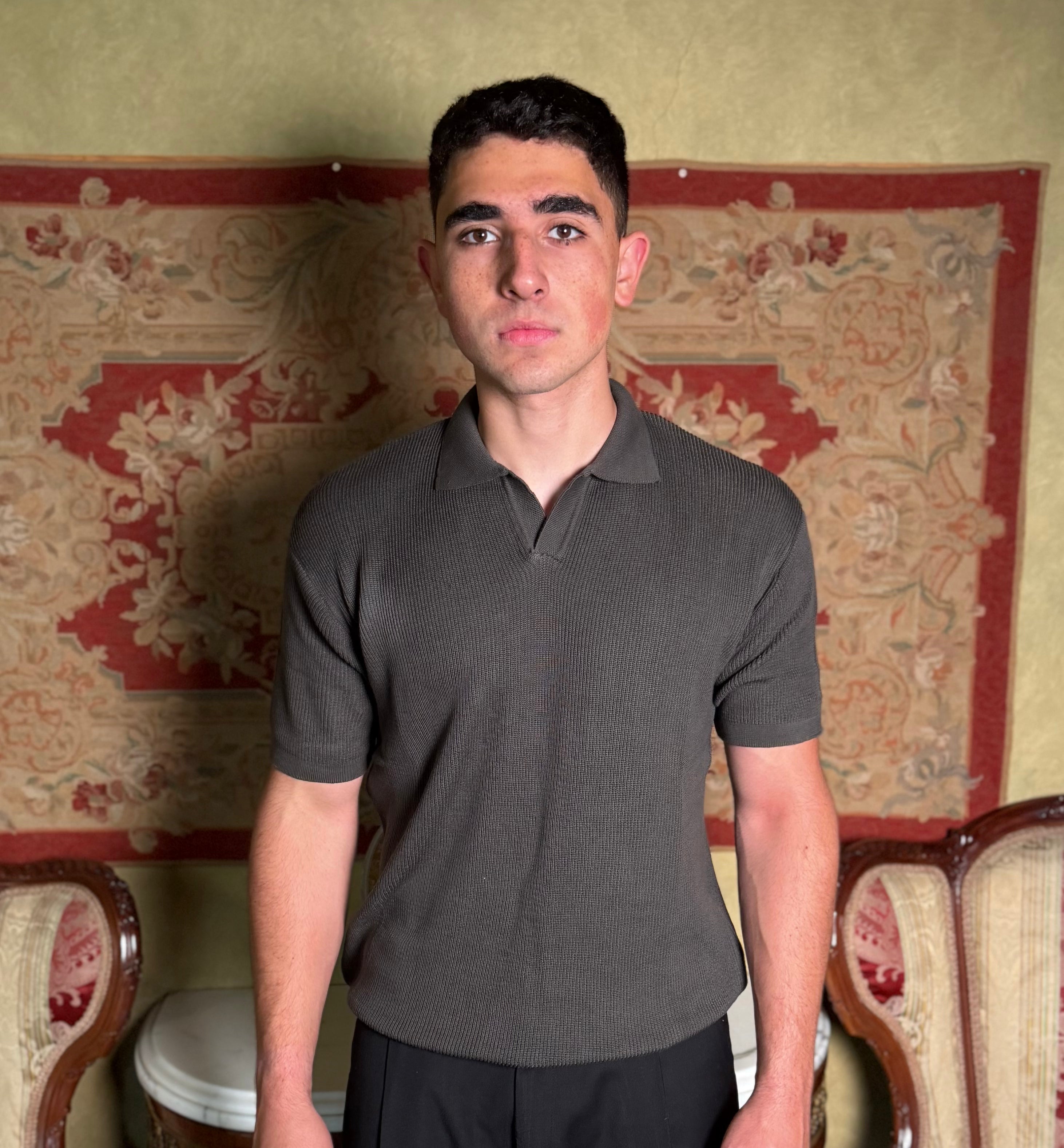 Olive Knitted Polo