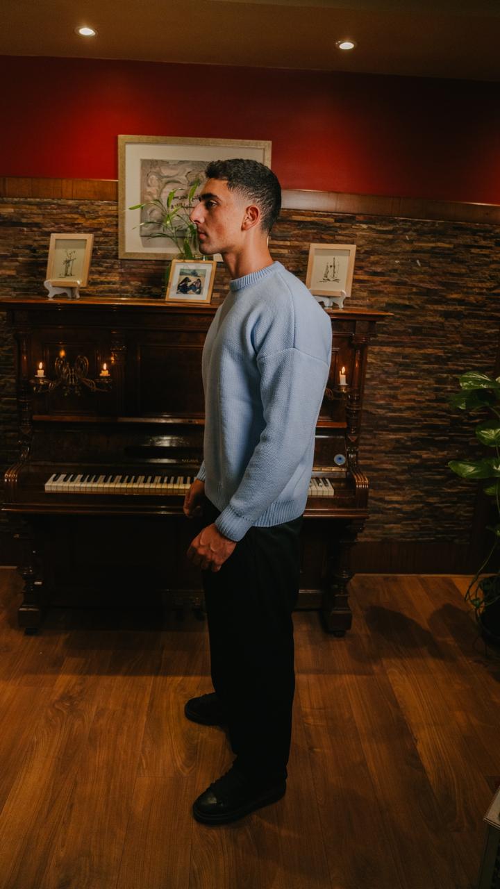 Baby Blue Knitted Sweater