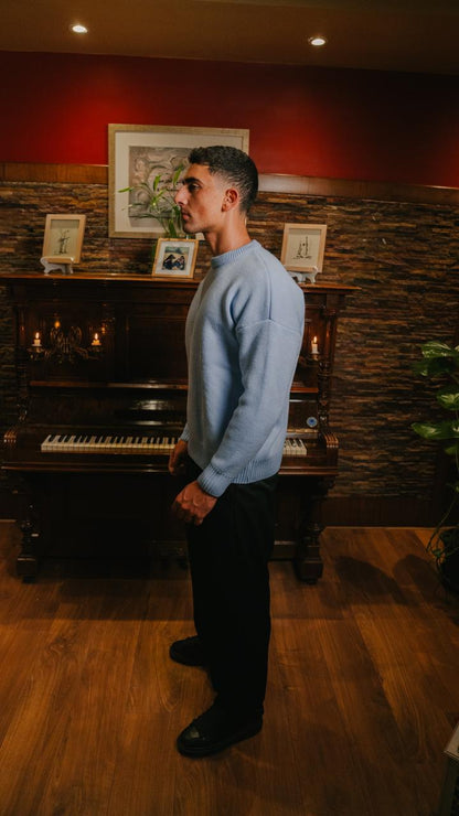 Baby Blue Knitted Sweater