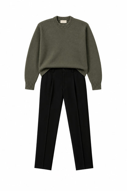 Olive Sweater+B Tailored