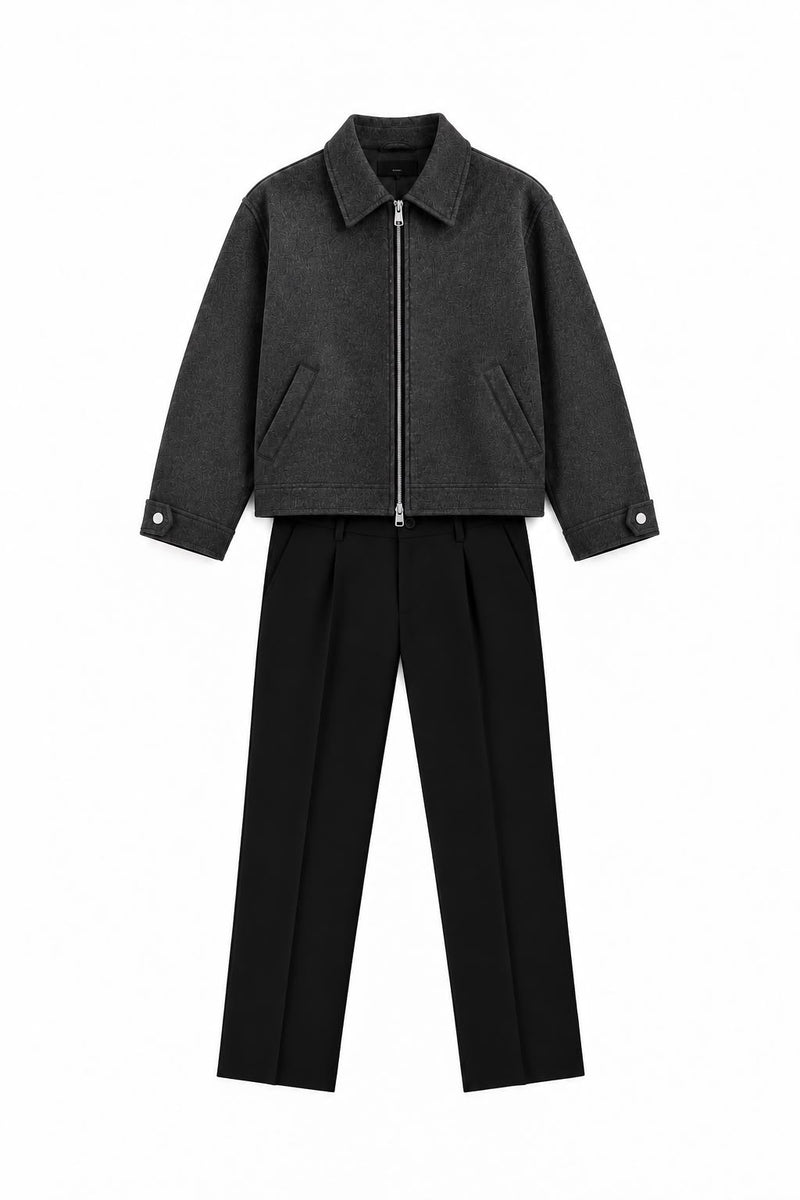 Grey Wool Jacket+B Tailored