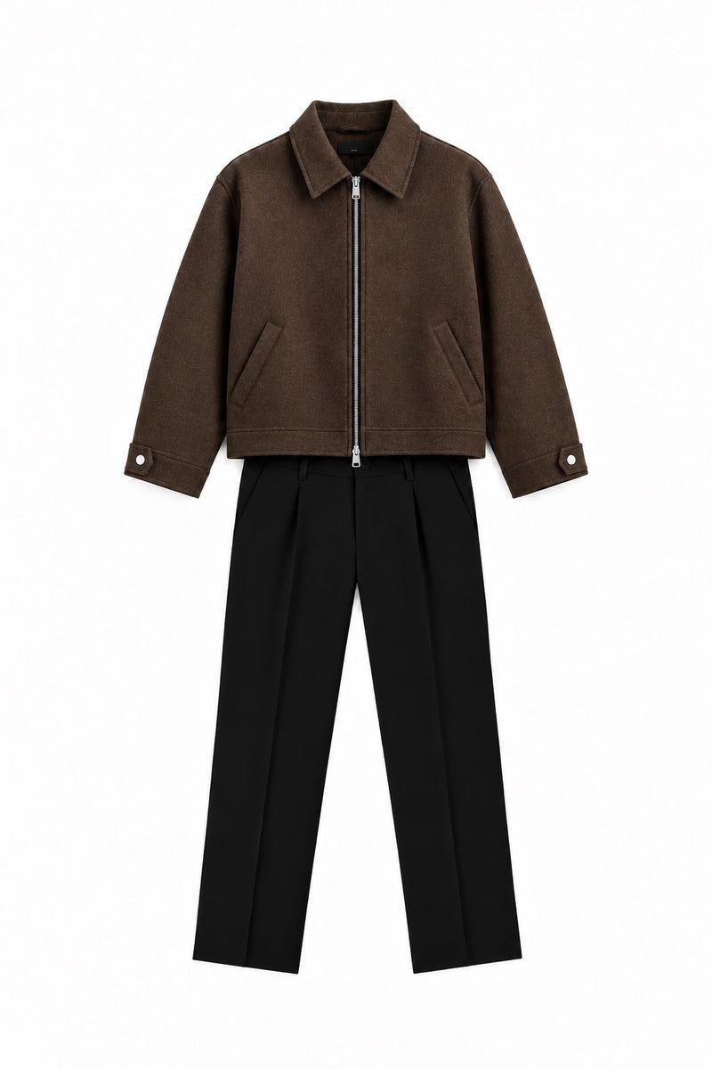 Brown Wool Jacket+B Tailored