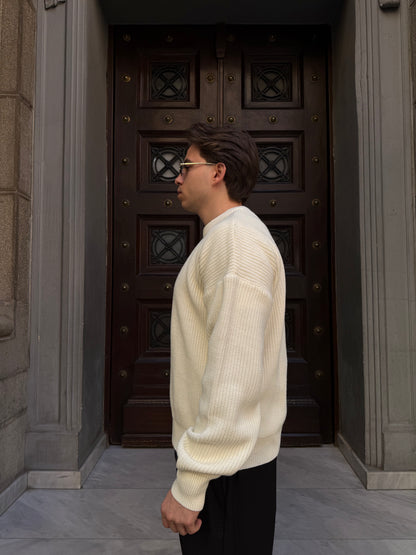 Cream Knitted Sweater