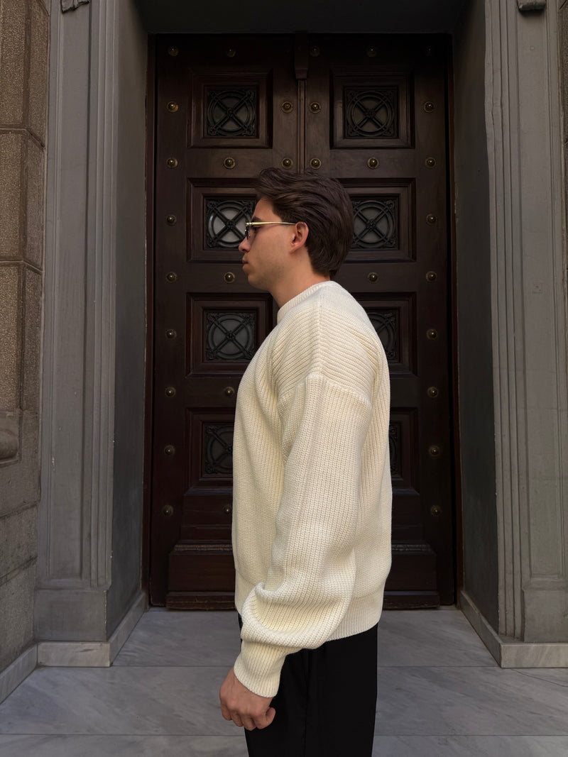 Cream Knitted Sweater