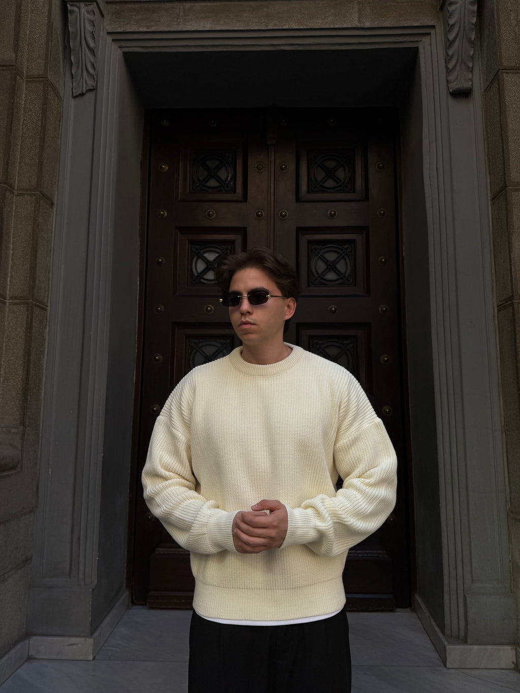 Cream Knitted Sweater