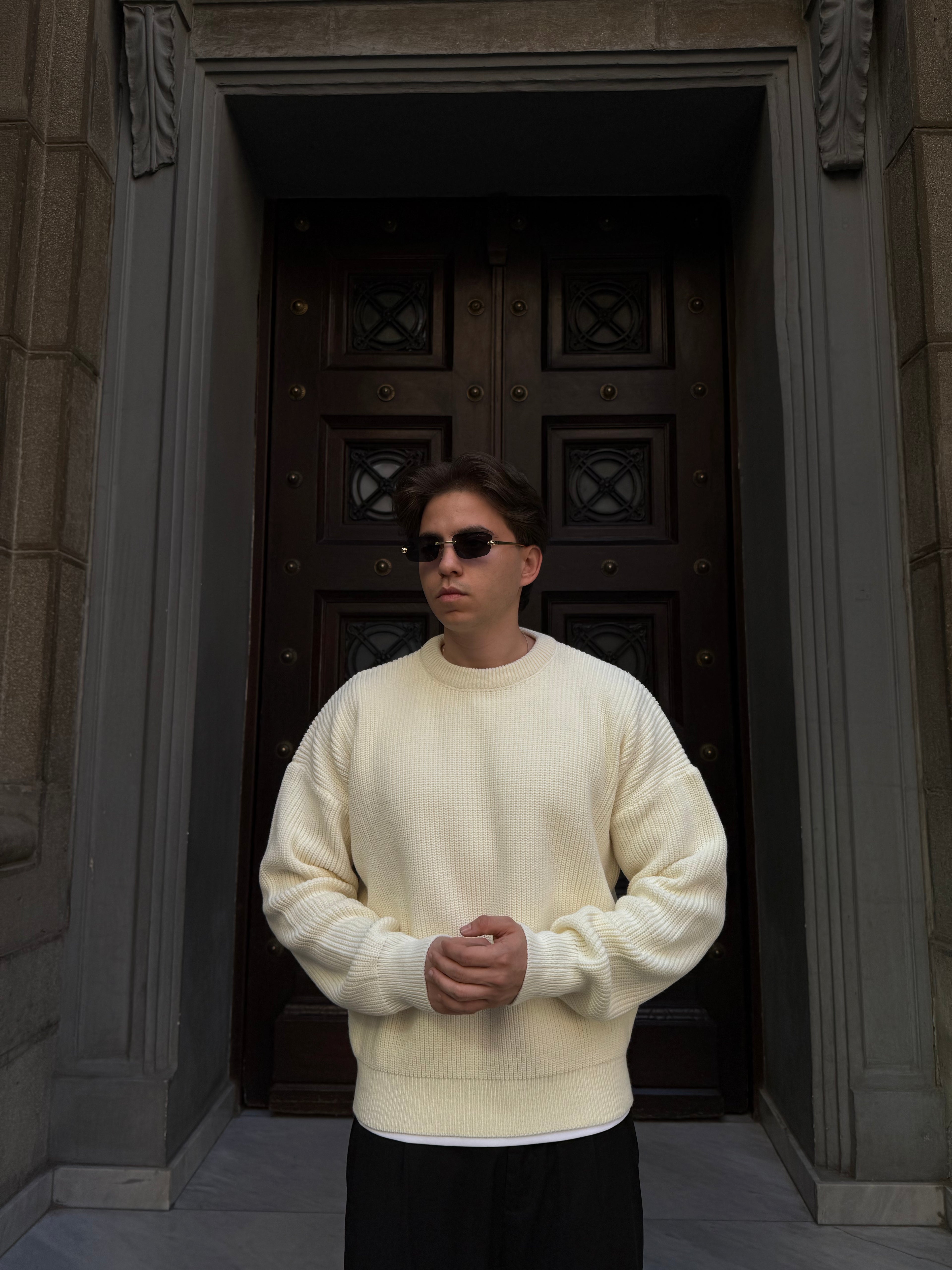 Cream Knitted Sweater