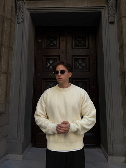 Cream Knitted Sweater