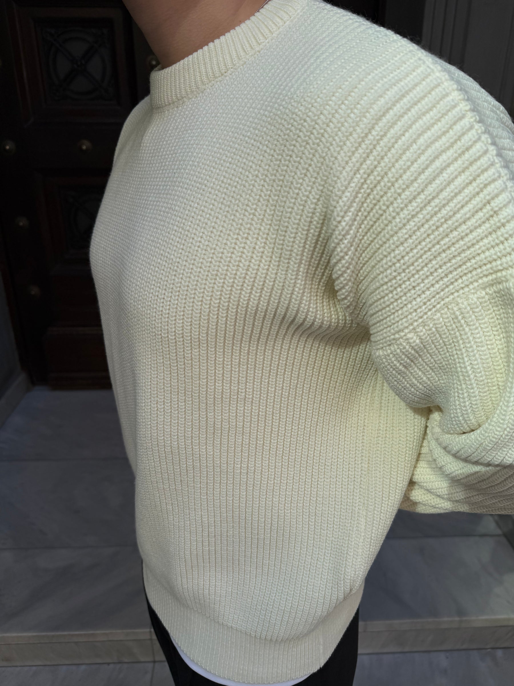 Cream Knitted Sweater