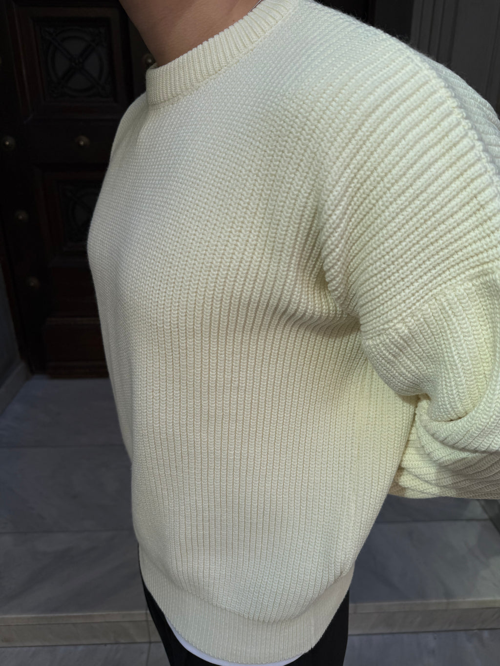 Cream Knitted Sweater