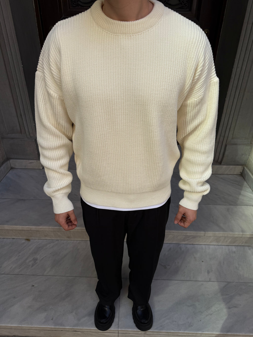Cream Knitted Sweater