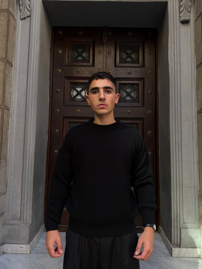 Black Knitted Sweater