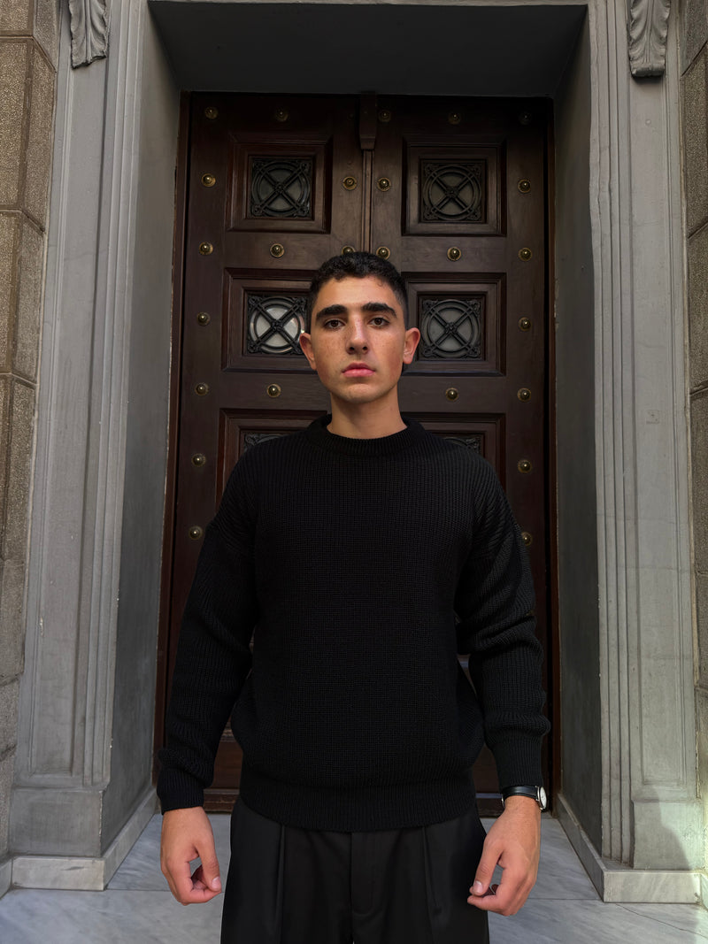 Black Knitted Sweater
