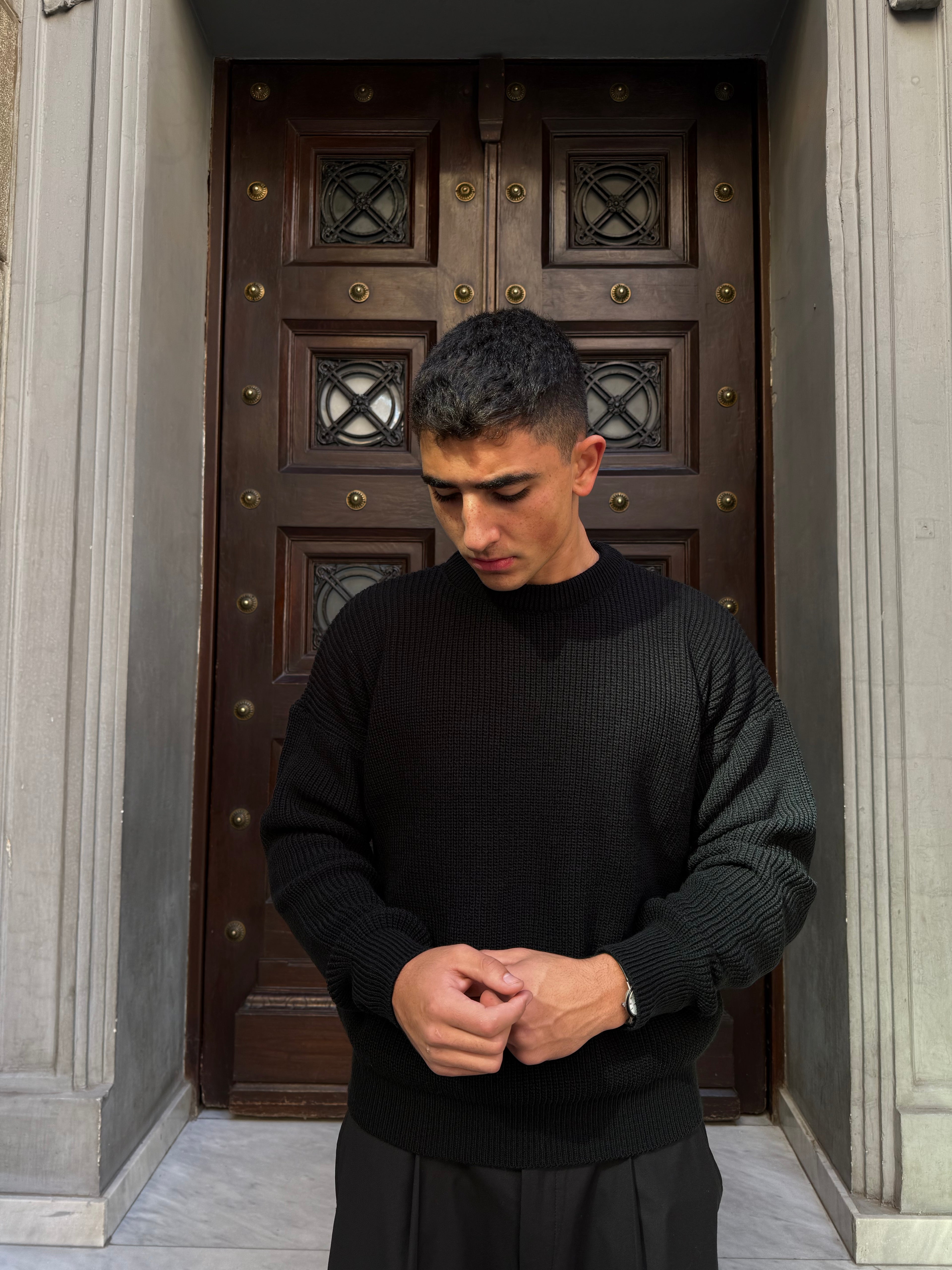 Black Knitted Sweater