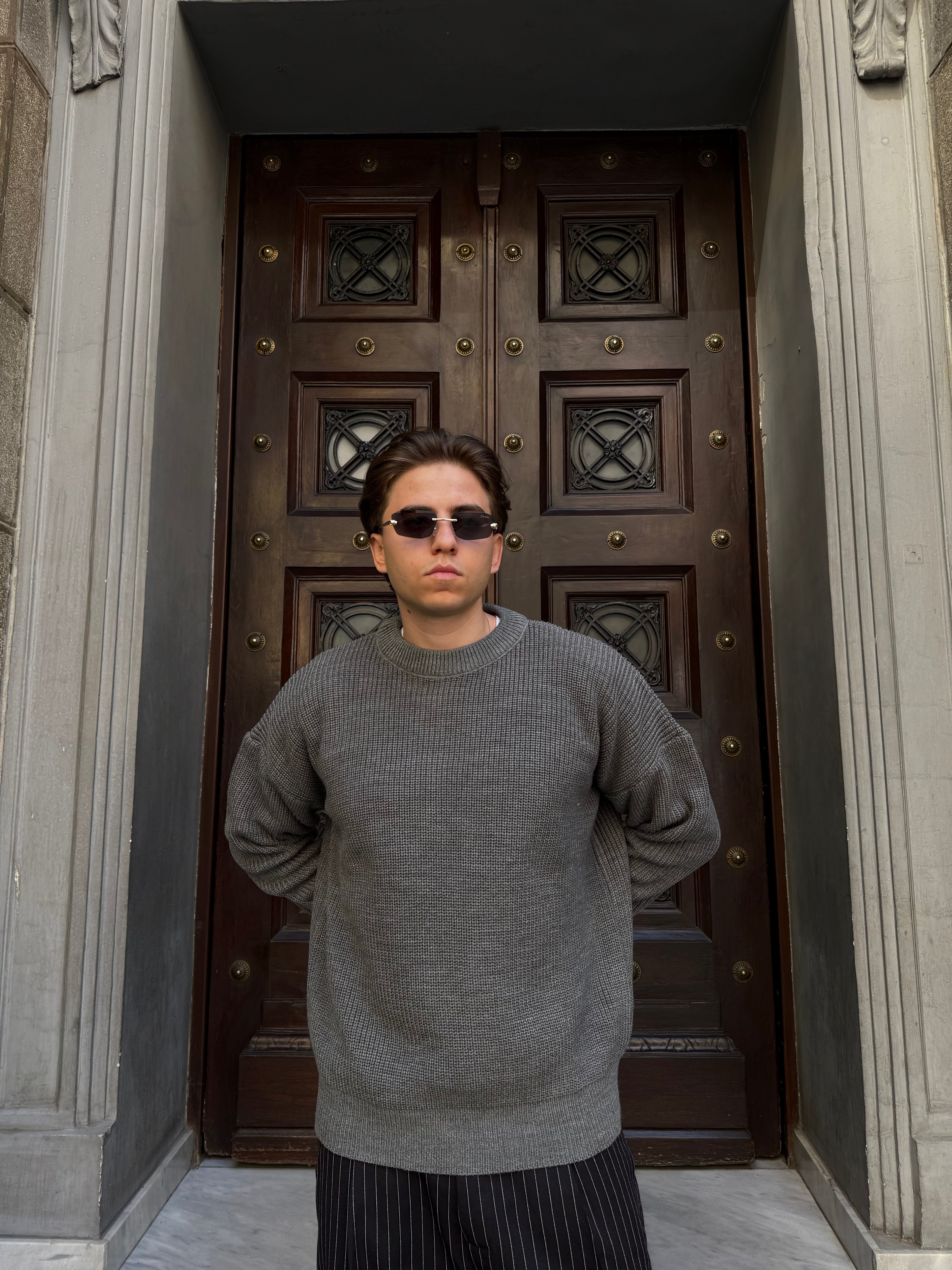 Grey Knitted Sweater