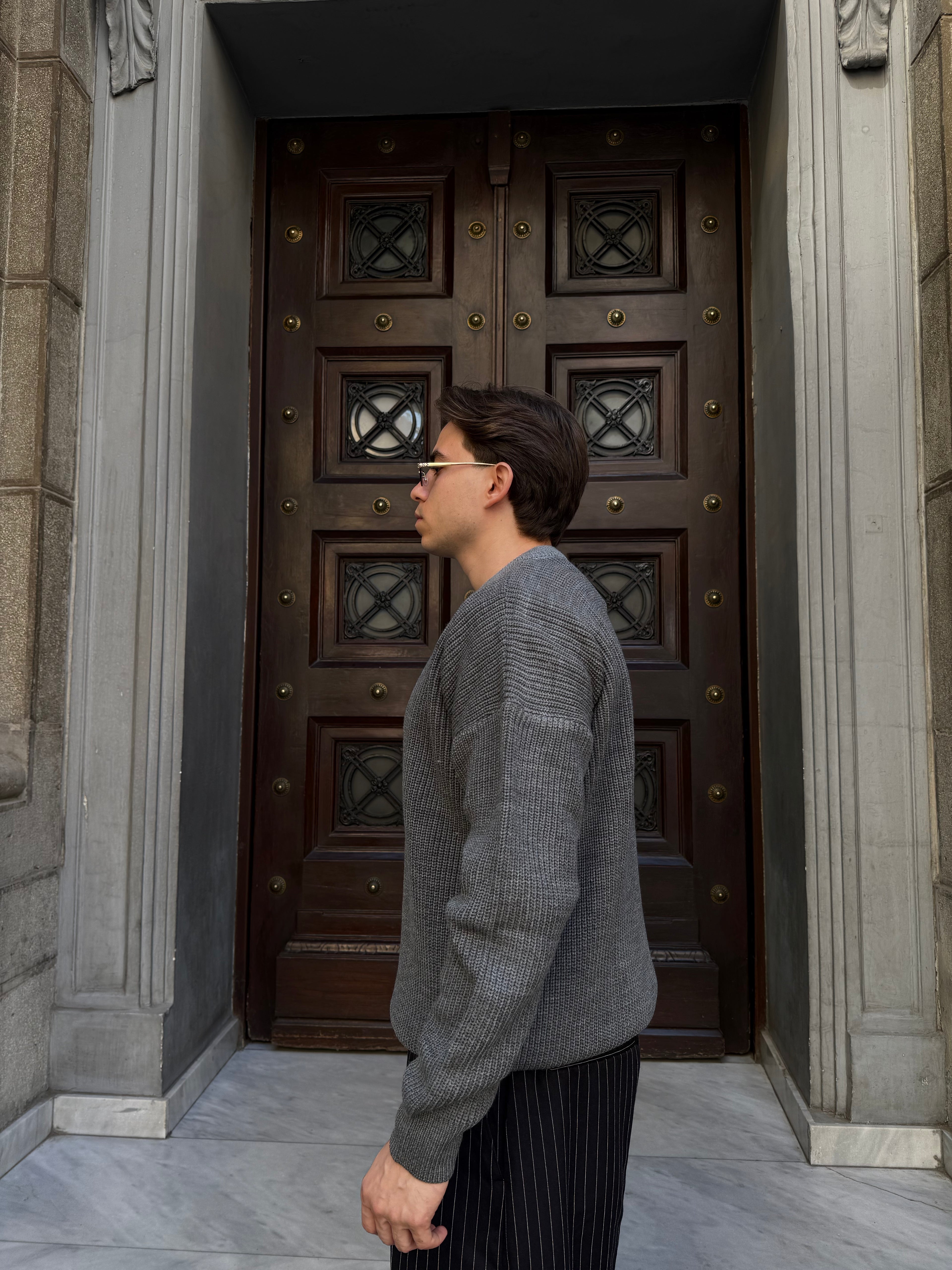 Grey Knitted Sweater