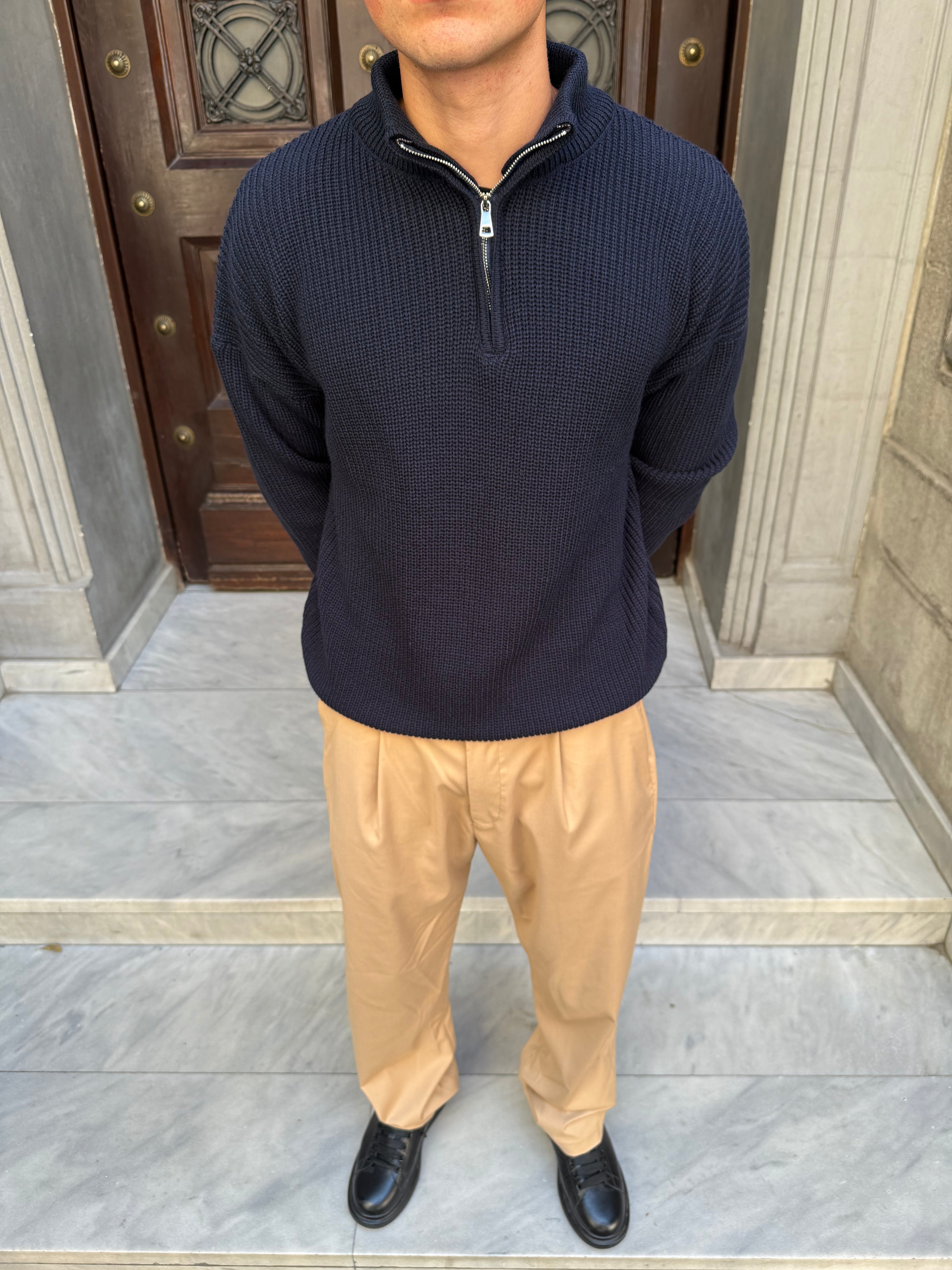 Beige Tailored Pants