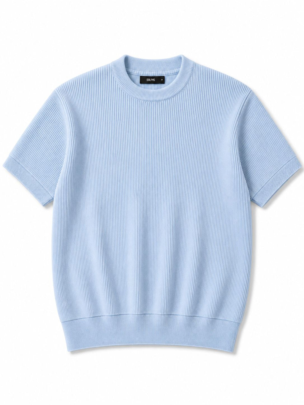 Baby Blue Round Knitted T-shirt