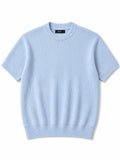 Baby Blue Round Knitted T-shirt