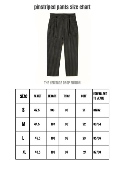 Black Pinstriped Pants