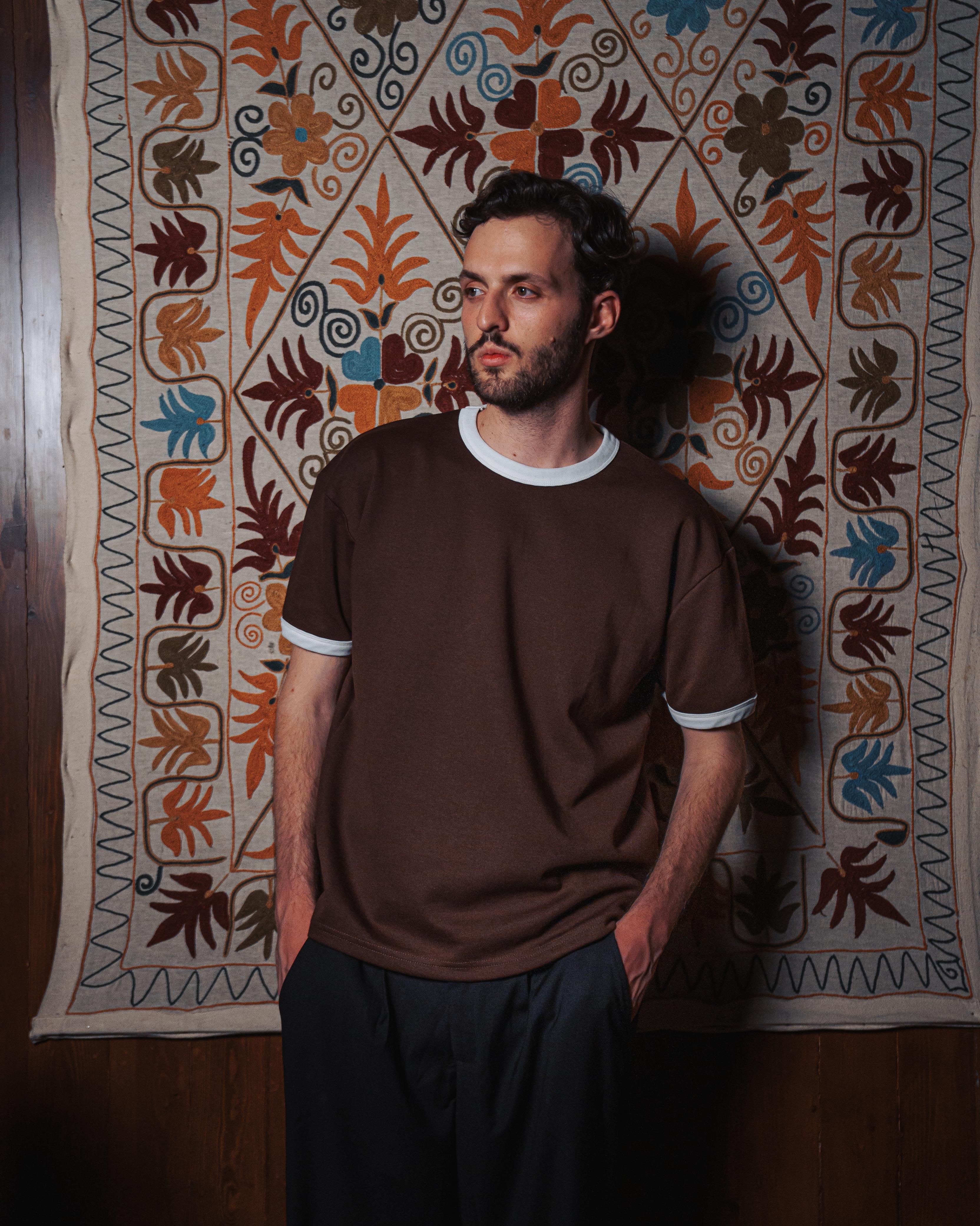 Brown Ringer Tee