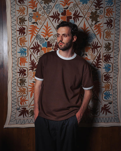Brown Ringer Tee
