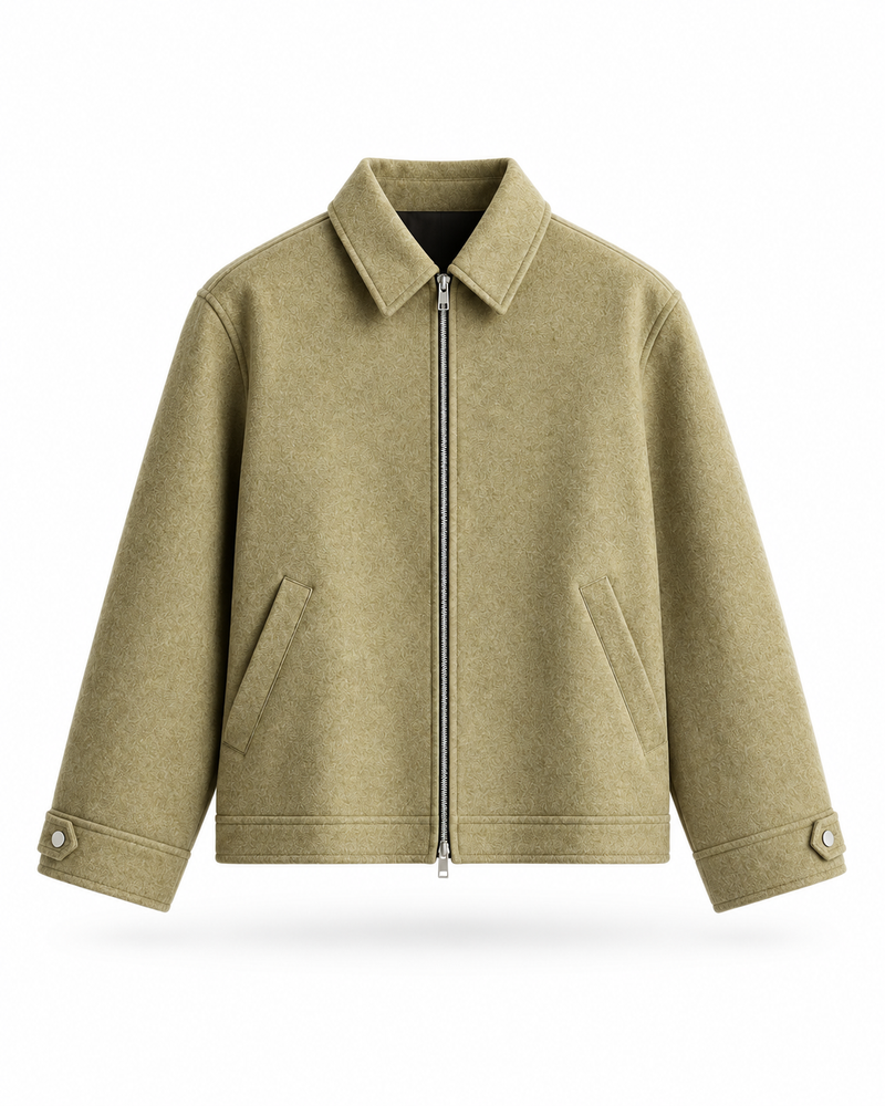 Pistachio Wool Jacket product-only mockup
