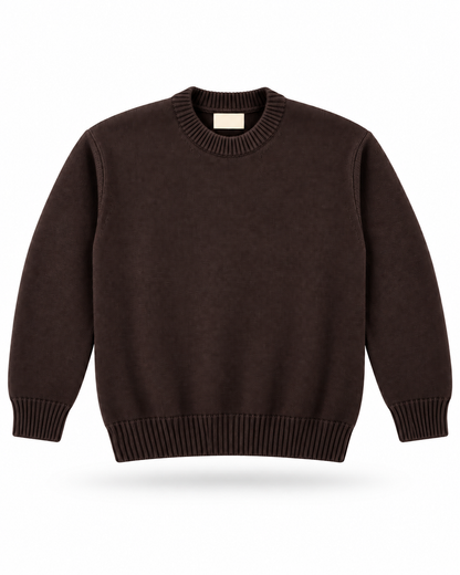 Brown Knitted Sweater product-only mockup