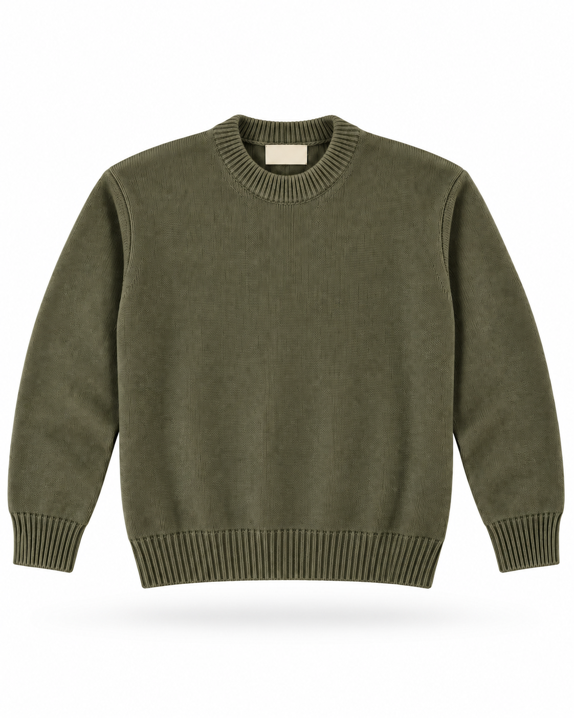 Olive Knitted Sweater product-only mockup
