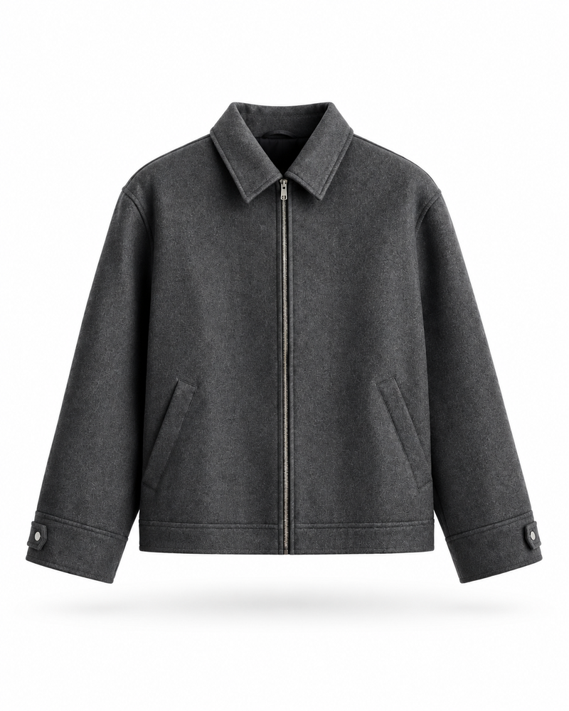 Grey Wool Jacket product-only mockup