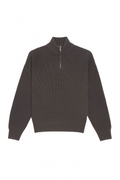 Grey Knitted Quarter Zipper