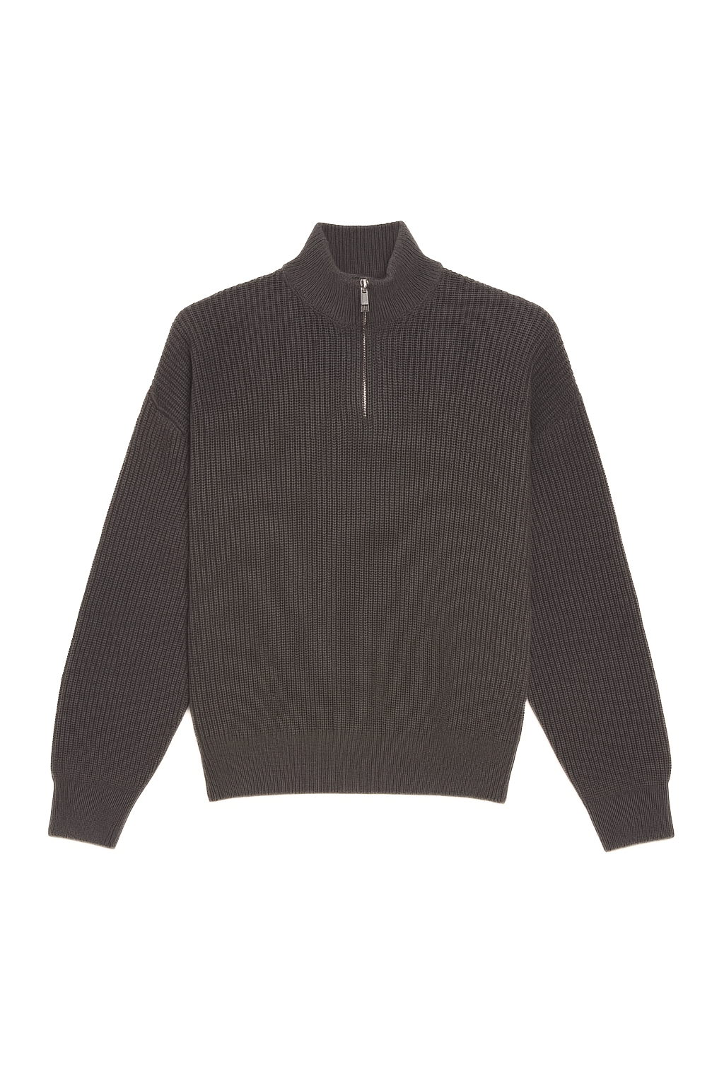 Grey Knitted Quarter Zipper